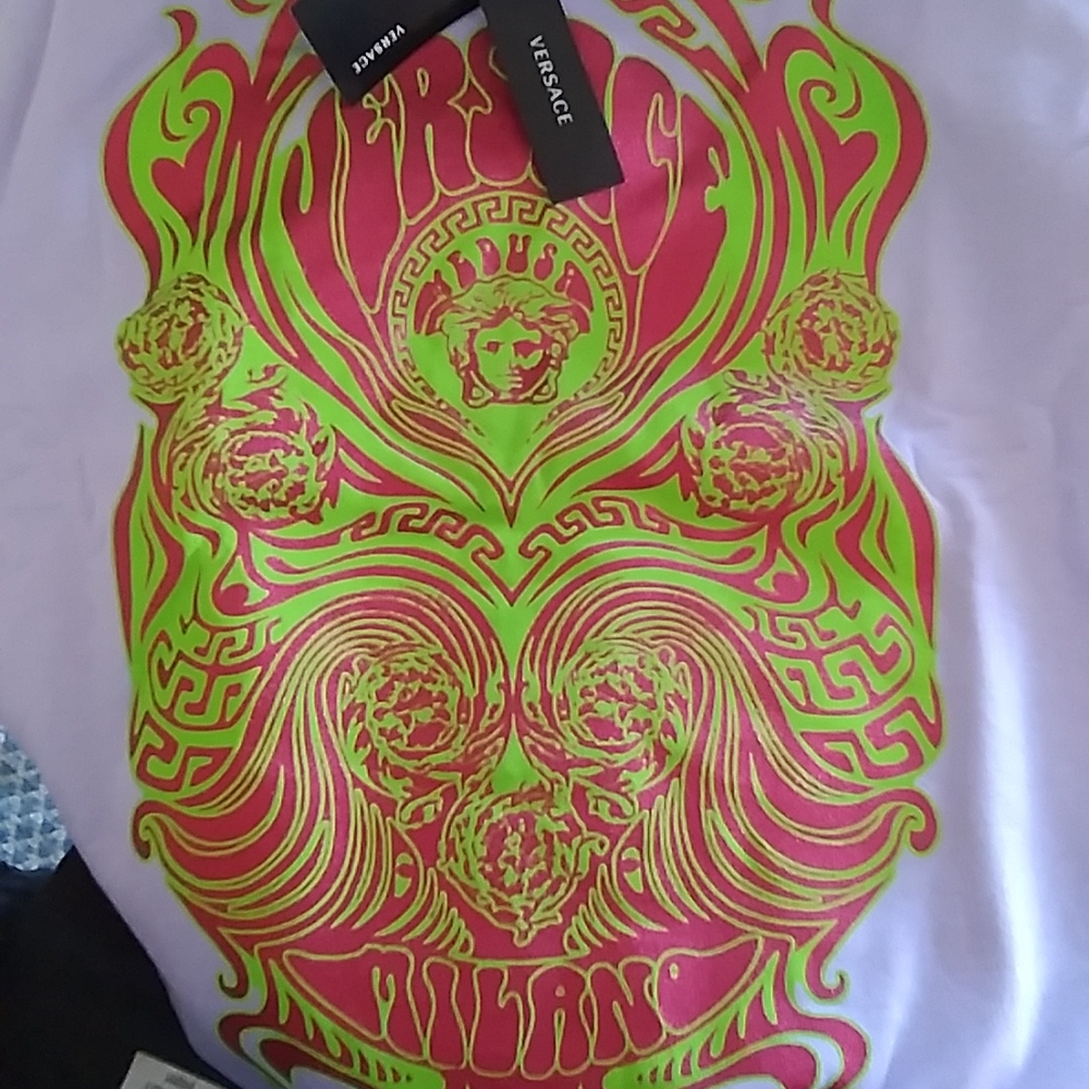 Versace hoodie multi color, size S and 2xl, black purple green and red